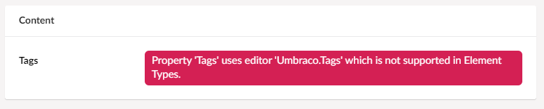 A block with a property using the built in Tags editor